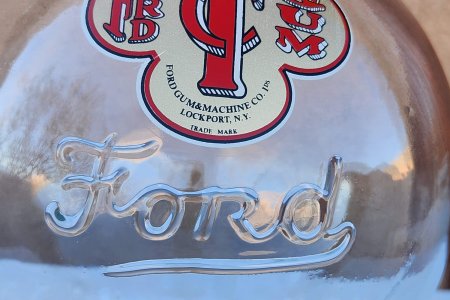 Ford Script Glass Globe 
