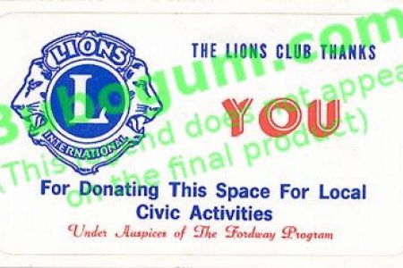 Ford Gum Marquee Label - The Lions Club - DC074