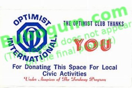 Ford Gum Marquee Label - The Optimist Club - DC076