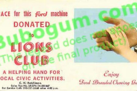 Ford Gum Marquee Label - Lions Club - DC084
