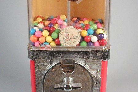 Victor Topper Chrome Front Gumball Machine