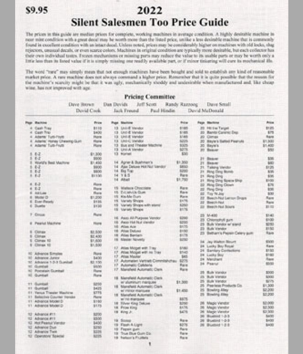 Silent Salesmen Too 2022 Price Guide - BK318