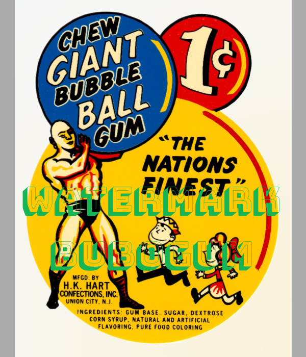 GIANT BALL Bubble Gum 1c - DC001 - NEW!
