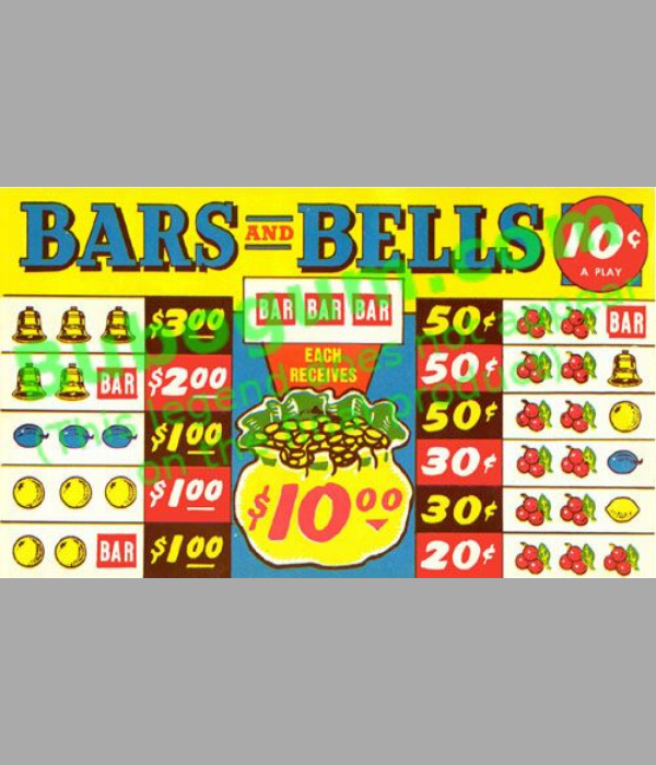 Bars And Bells 10c (For Silver King Giant Ace) Intermediate Size - DC155B