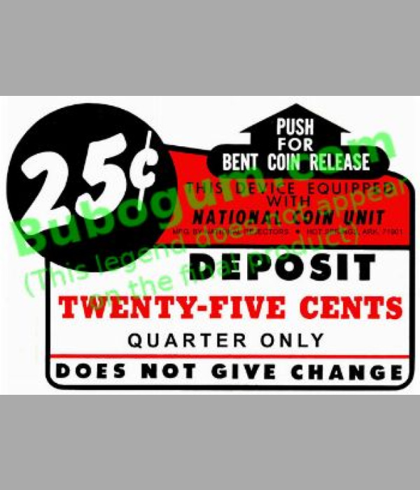 National Coin Unit Bent Coin Release  25c - DC244