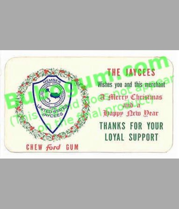 Ford Gum Marquee Label - Jaycees Christmas - DC082