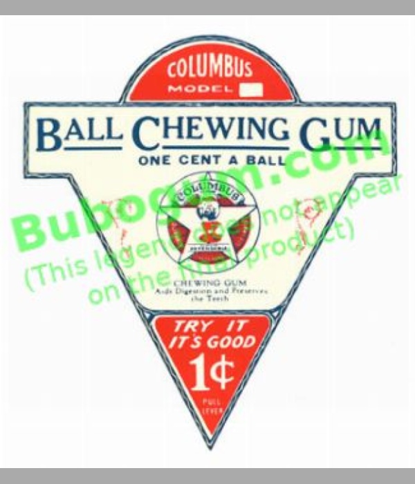 Columbus  Ball Chewing Gum  1c - DC381