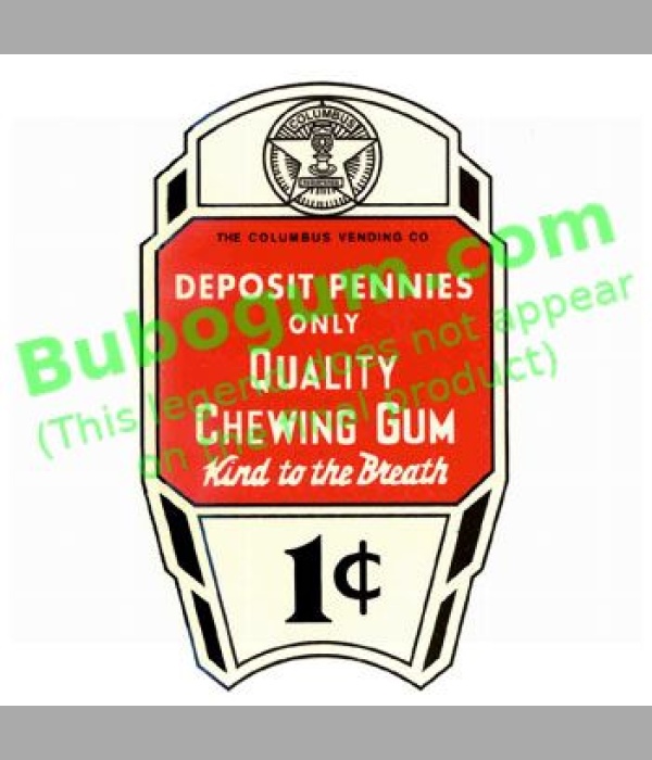 Columbus  Quality Chewing Gum - White 1c (No Star) - DC403