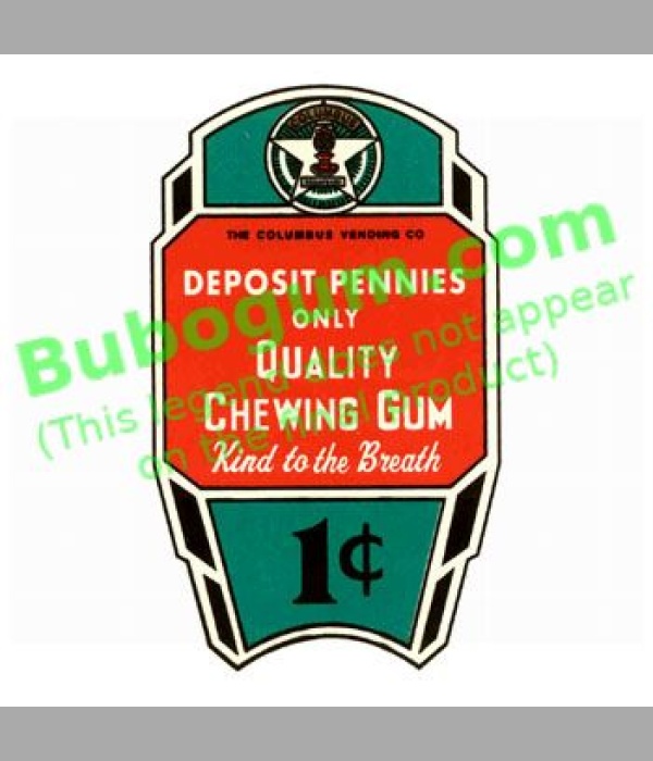 Columbus  Quality Chewing Gum - Green 1c (No Star) - DC405