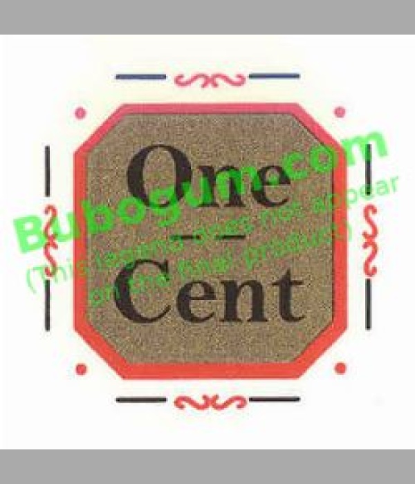 Gold & Red One Cent with Border - DC424