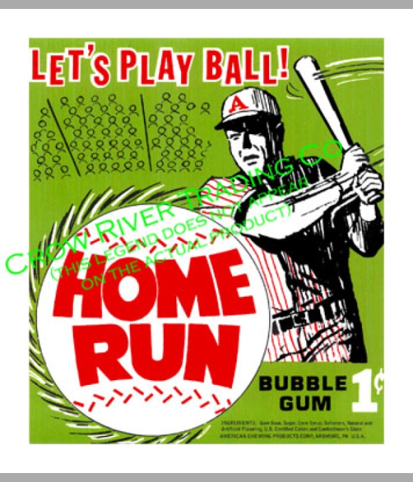 Home Run Bubble Gum  1c - DC584
